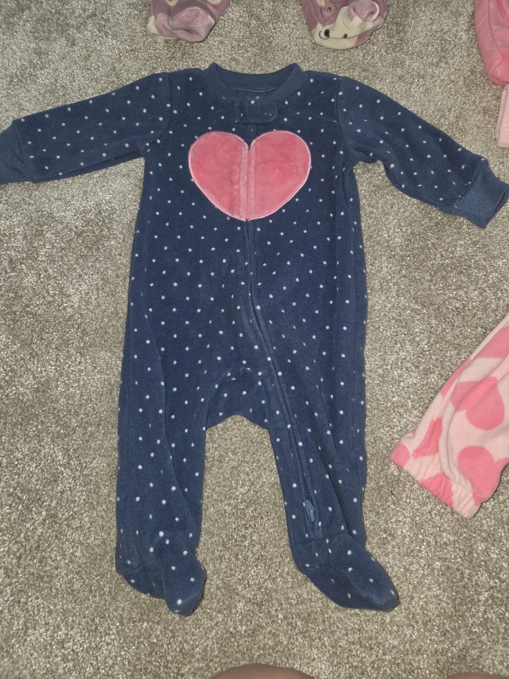 Carter's Girls' Bundle Of 4 Mixed Fleece Sleepers